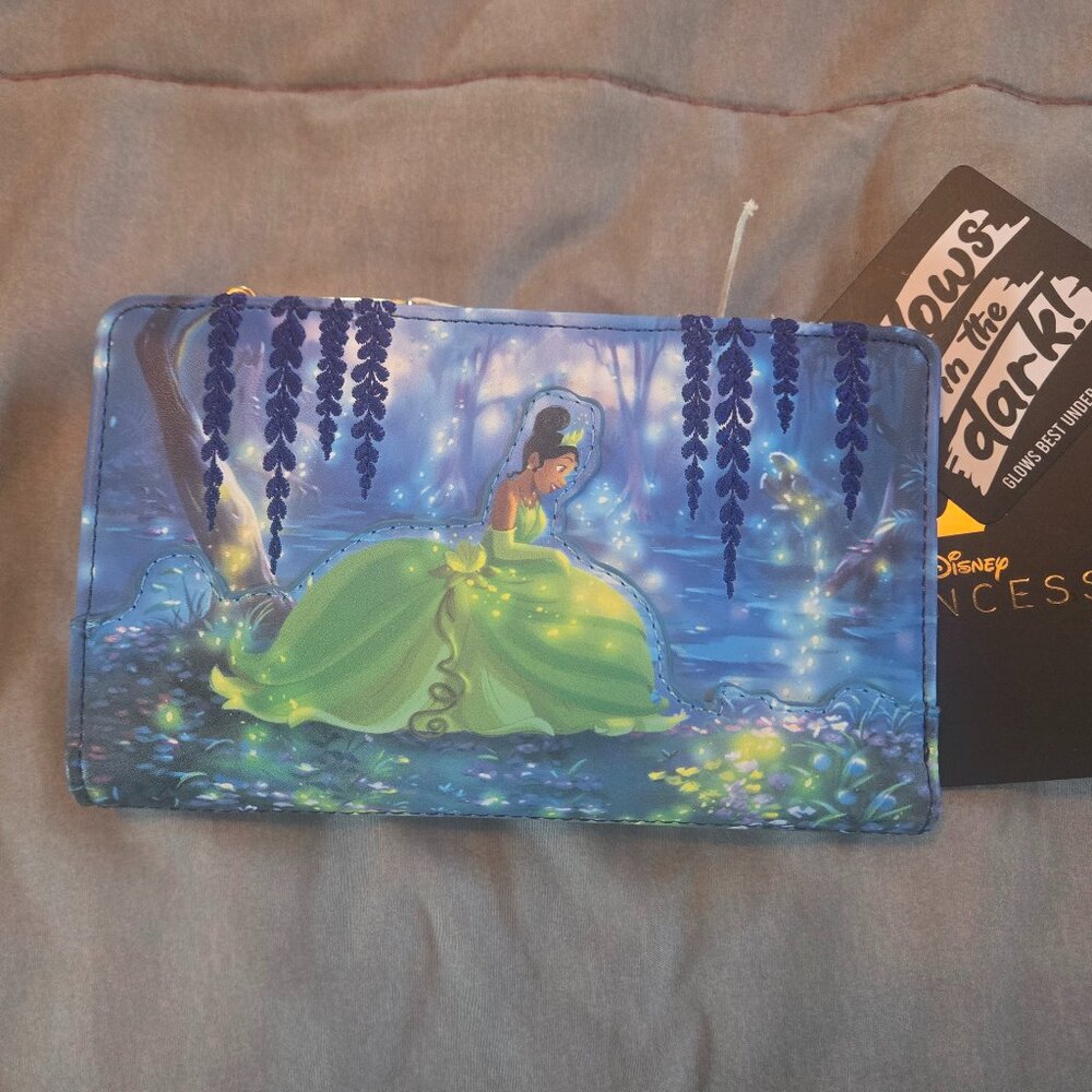 Loungefly Disney The Princess and the Frog Bayou Glow-in-the-Dark Wallet New!!!